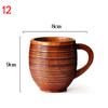 Wooden Cup Wood Coffee Tea Beer Juice Milk Water Mug Coffee Beer Mug with Wood Handle Retro Office Kitchen Drinkware Accessories