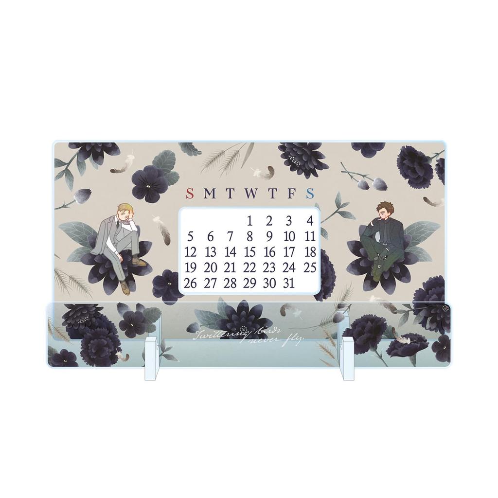 Twittering Birds Never Fly Yashiro & Doumeki Botania Desk Acrylic Perpetual Calendar ver.B