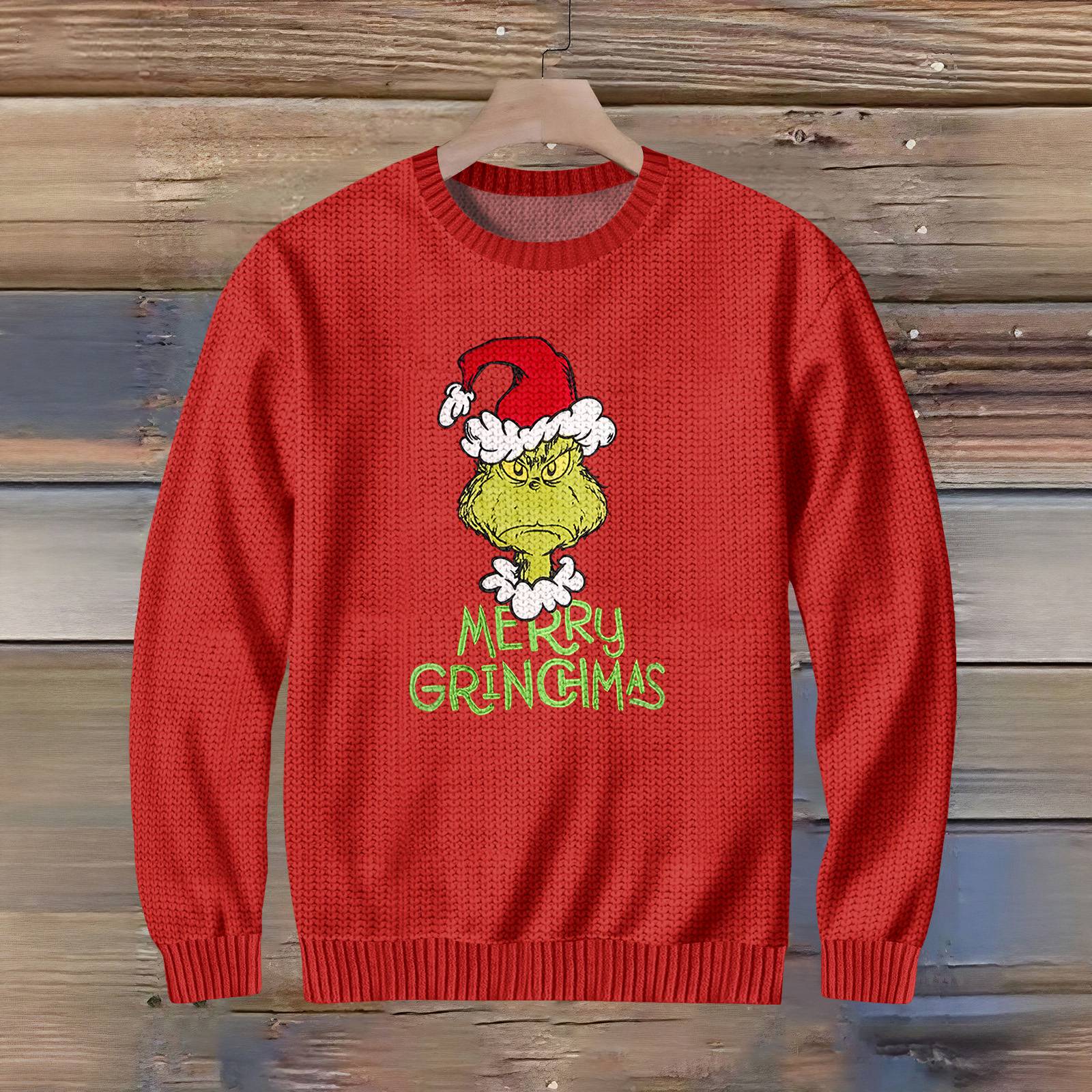 

Рождественский мужской повседневный свитер с принтом L