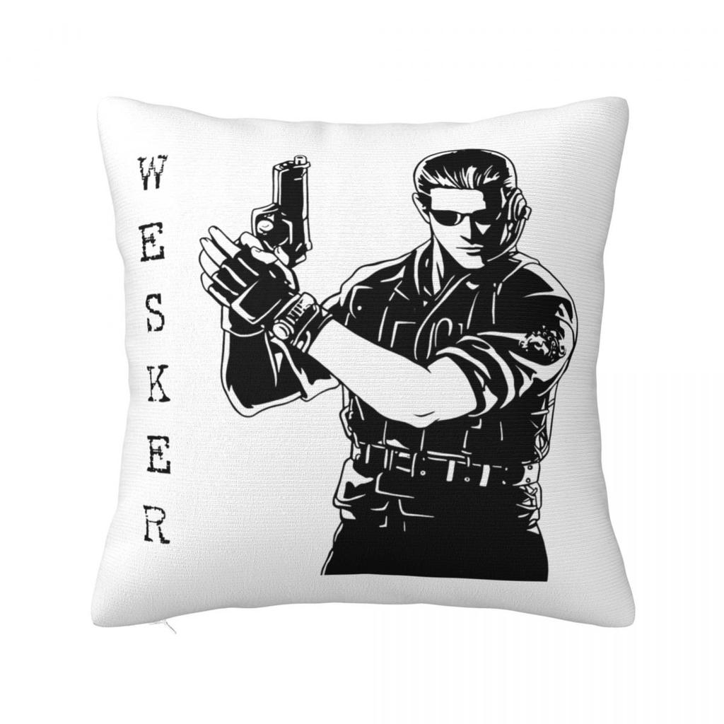 Residents Evils 1 Remake Pillowcase Printing Polyester Cushion Cover Decorative Albert Wesker Throw Pillow Case Cover Bedroom
