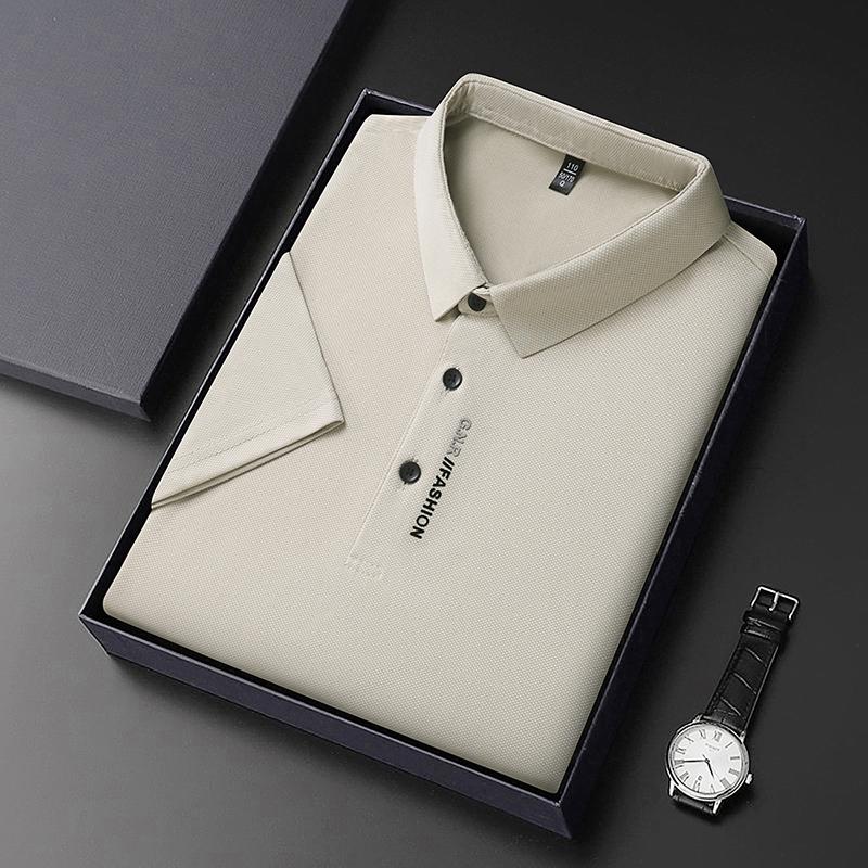 Luxusní Pánské Polo Tričko High End Potisk Móda Krátký Rukáv Klopa Korea Tričko Léto Nové Obchodní Klasický Trend Pánské Oblečení Top