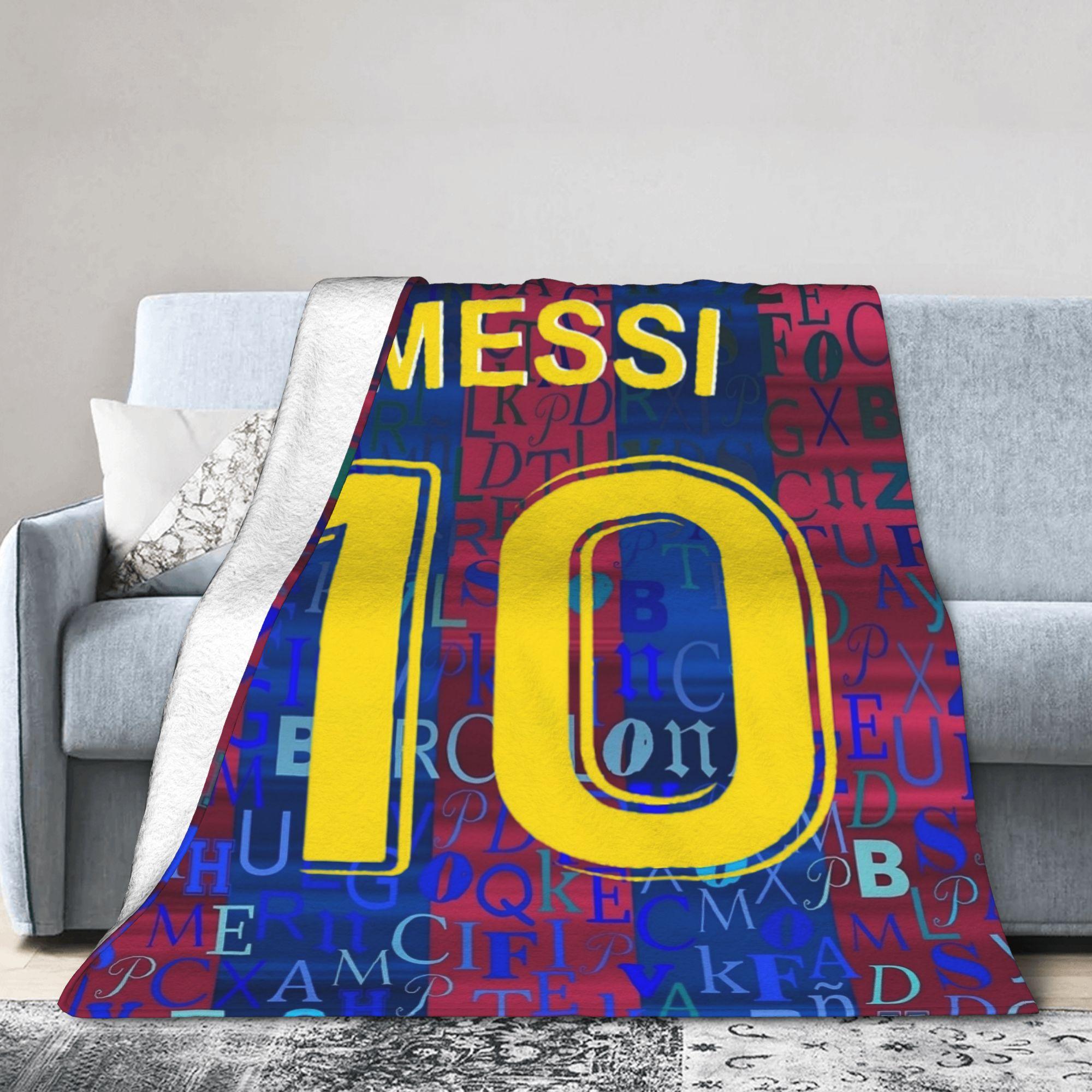 Exquisite Fashion Items Unisex Argentina Number 10 Football Soccer Flannel Blanket Messied Awesome Throw Blanket For Home Hotel Sofa 150*125Cm Bedspread
