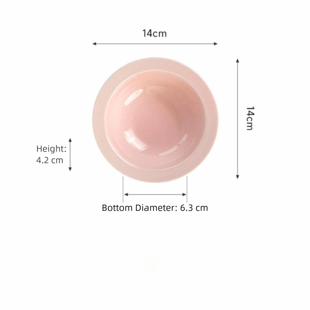 New Ceramic Cat Bowl Solid Color Large Diameter Dog Bowl Pet Water Bowls Pet Feeding Supplies