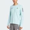 adidas FW24 BJM LS M 024 Série Personnalisée Marathon de Pékin T-Shirt de Course à Manches Longues à Séchage Rapide Homme Hauts Bleu Galet-Gris Argenté JP1443