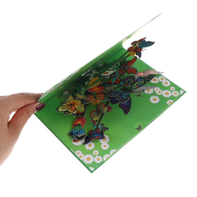

3D Butterfly Pop Up Greeting Cards Postcard For Valentine S Day, Anniversary, Wedding Invitation Greeting,Mother, Birthday Gift 1PC