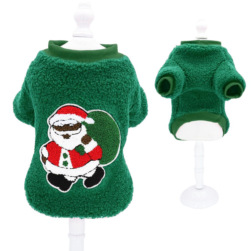 Christmas Dog Clothes Vest Pet Puppy Cat New Year Clothing Coat Cute Costume Soft Fleece Outfit Clothing Pug Chihuahua S-2XL