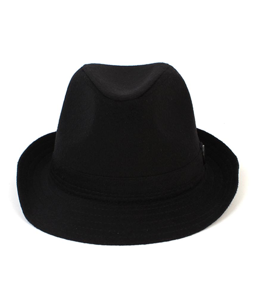 Yunibeosyeolkemiseuteuli Bu All Black Wool Fedora Fedora
