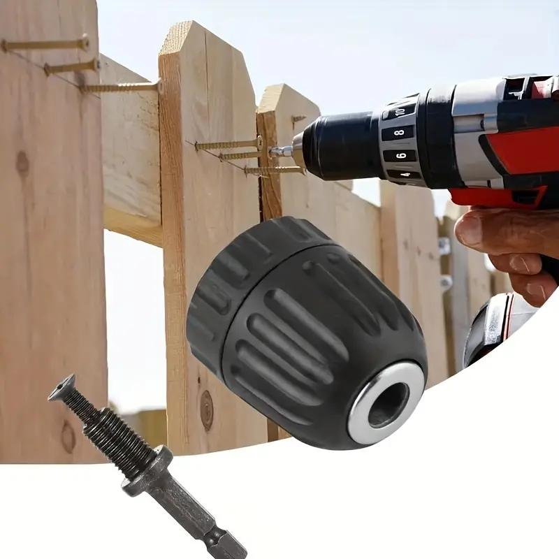 0.8-10mm Precise Keyless Drill Chuck Converter 3/8"- 24UNF Thread Quick Change Adapter SDS-Plus Shank 1/4" Hex