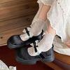 Platform Mary Jane shoes small leather shoes women's spring 2025 new pearl high heels national style Chinese style with skirt single shoes