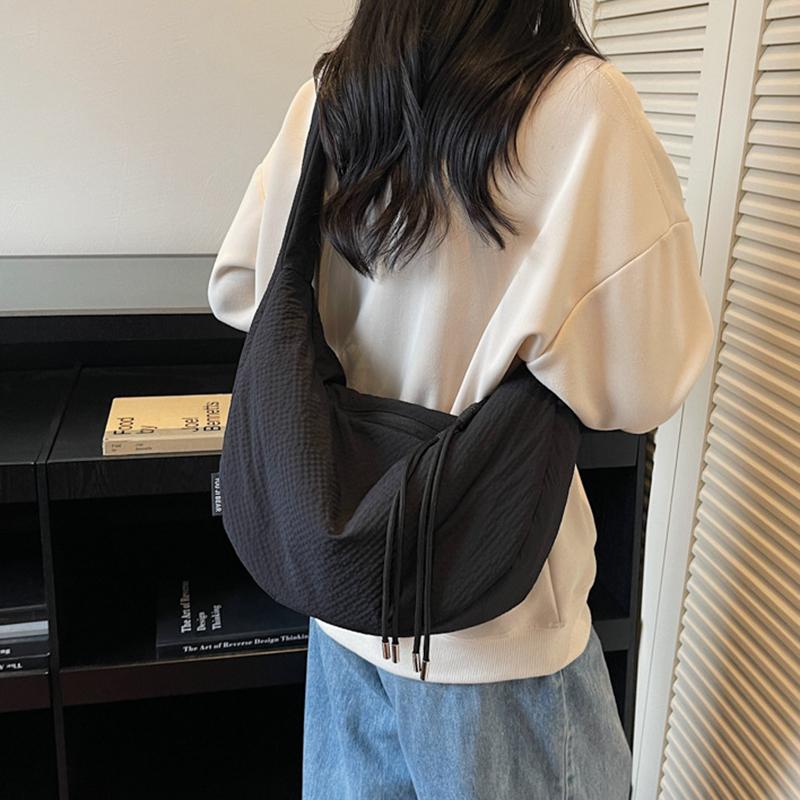 New Comfortable and Versatile Texture Hobo Bags Women Crossbody Bags Large Capacity Lightweight Casual Storage Bags Fashionable KTB