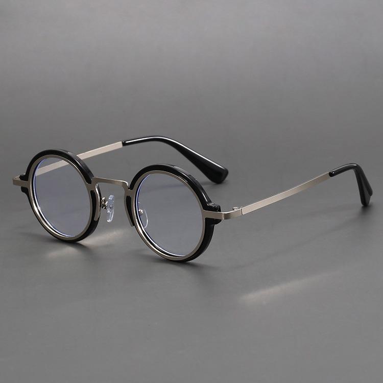 Stylish Circular Small Shaped Frame Anti Blue Light Flat Mirror Versatile for For Men and For Women Suitable for Commuting and Daily Life