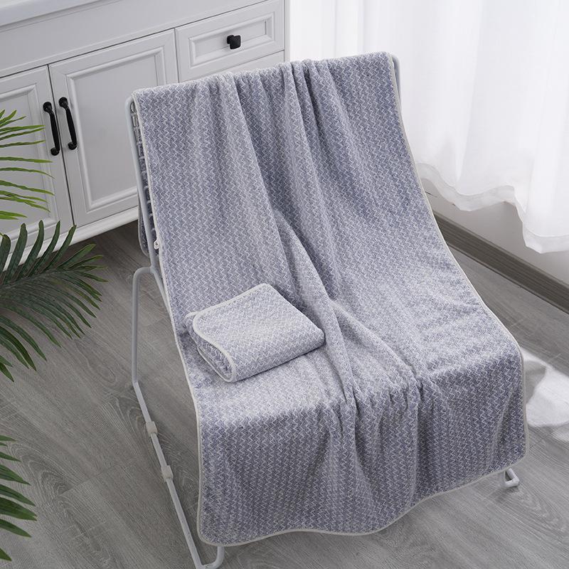 Coral Fleece Towel Bath Towel Two-piece Set for Household Use, Soft and Absorbent Quick Drying Face Towel, Shower Towel