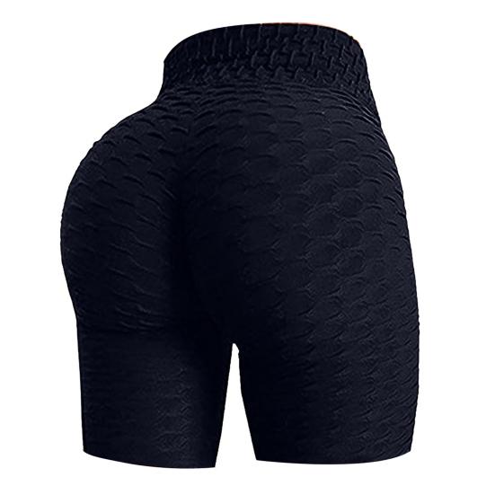Pantaloncini da Donna Sollevano Fianchi Vita Elastica Griglia Ananas Comodi Morbidi Uso Quotidiano Poliestere Pantaloncini da Donna a Vita Alta Fornitura Sportiva