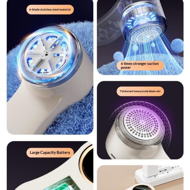 1 Set Electric Lint Remover USB Rechargeable LED Display Portable Fabric Shaver for Home Clothes Pill Fuzz Removal