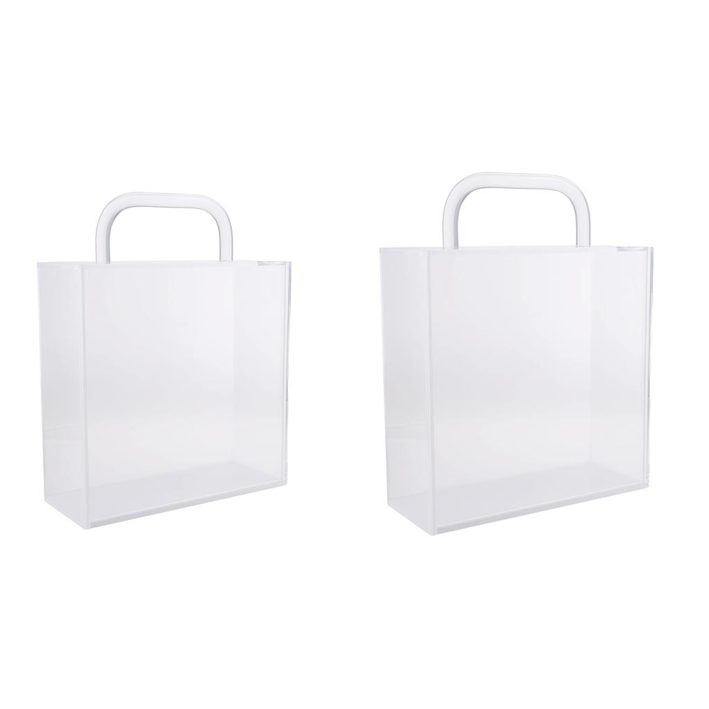 Portable Flower Bag Packaging Party Favor Box Transparent Flower Box With Handle Holiday Gifts Pouch Bags