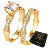 Gold Wedding Rings Couple Gold Plated Steel S.17/19