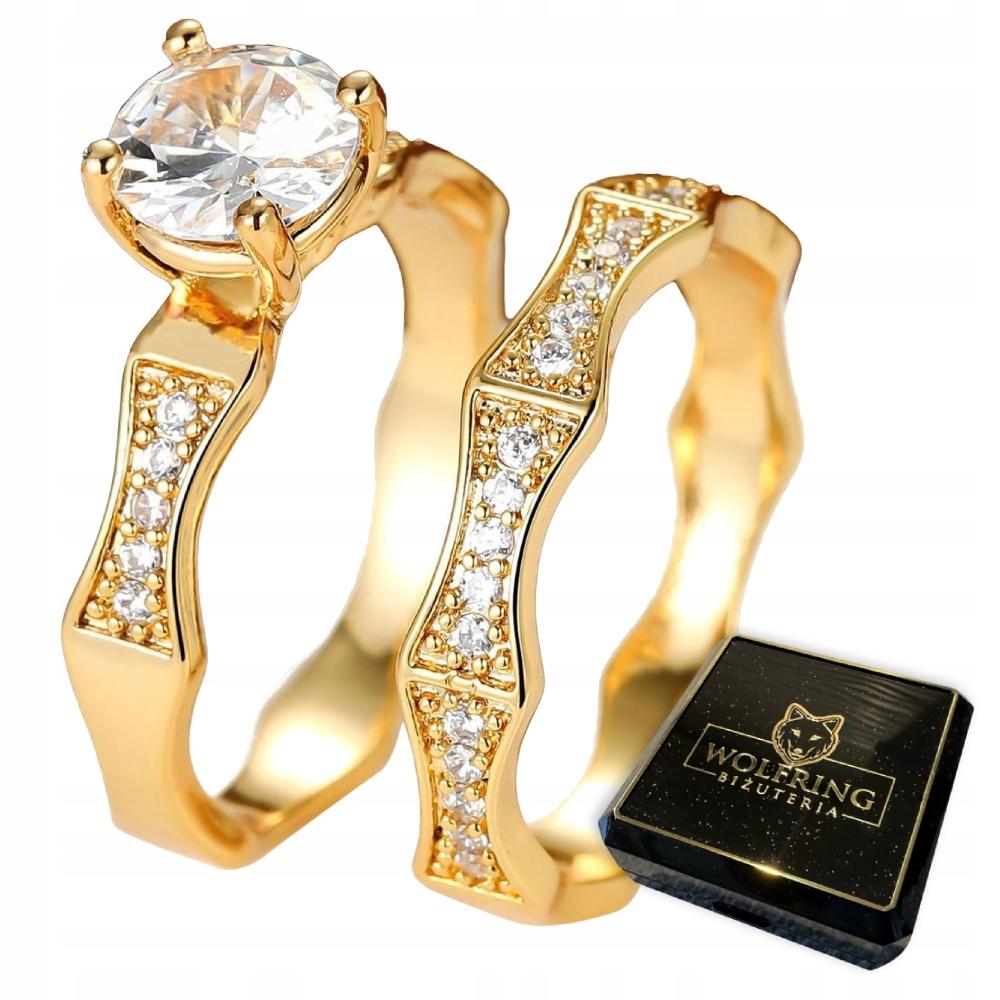 Gold Wedding Rings Couple Gold Plated Steel S.17/19