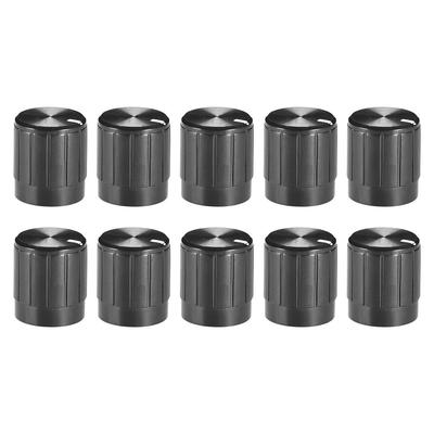 Uxcell Hall-Knopf mit 6 mm Schaft für Lautsprecher-Effektpedal, Verstärker, Potentiometerknopf, 14,5 x 17 mm, 10 Stück