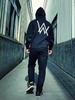 Alan Walker Men's Hooded Sweatshirt - Co-branded Electronic Music Style Jacket
