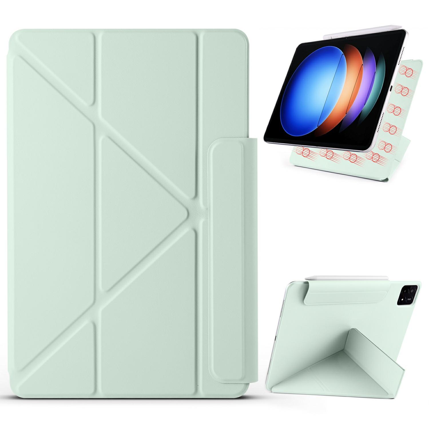 

Для Xiaomi Pad 6S Pro 12.4 Чехол PC + PU кожаный оригами-подставка магнитный чехол для планшета D