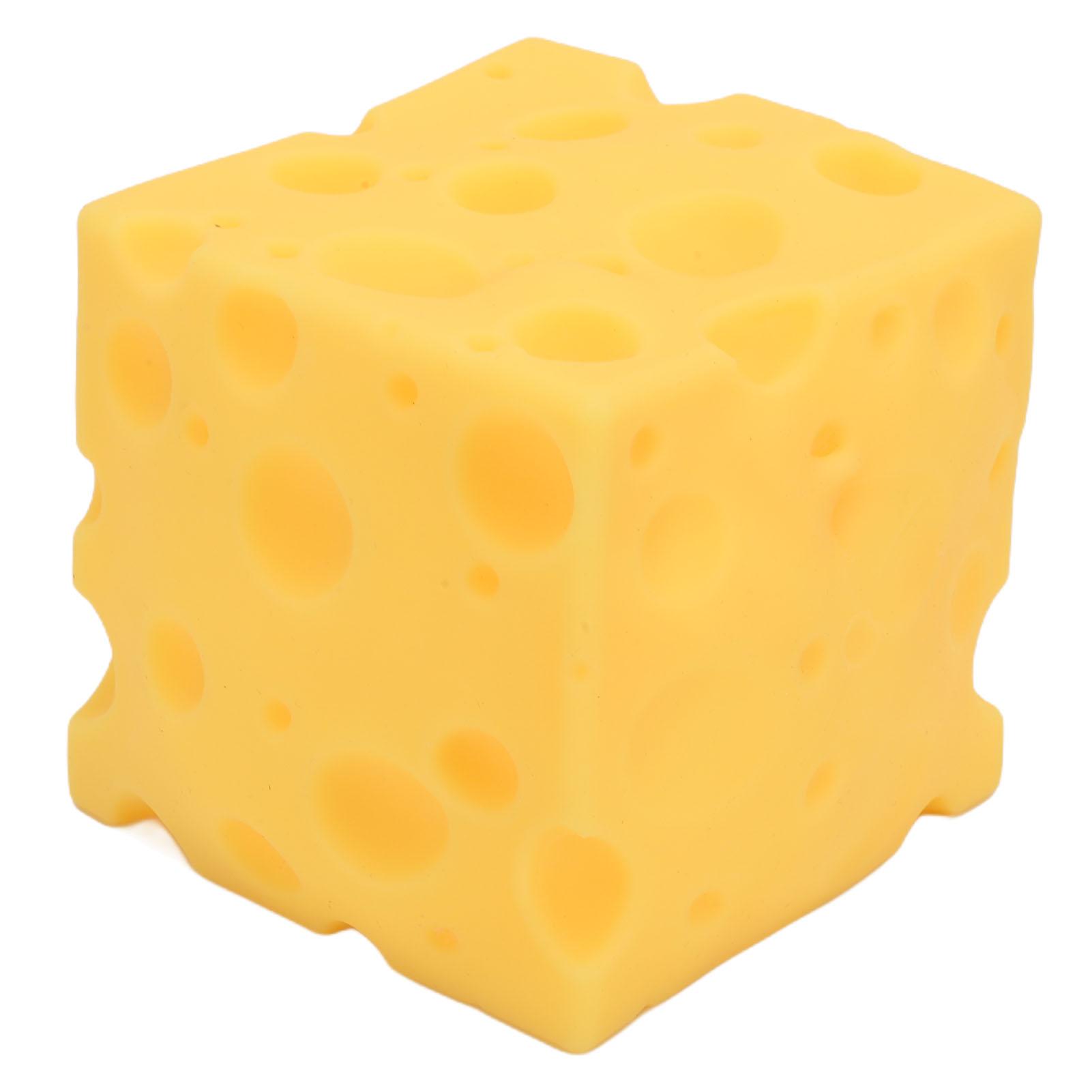 

Cheese Squeeze Toy Soft Rebound Squeeze Cheese Novelty Toy for Adults and Kids Yellow