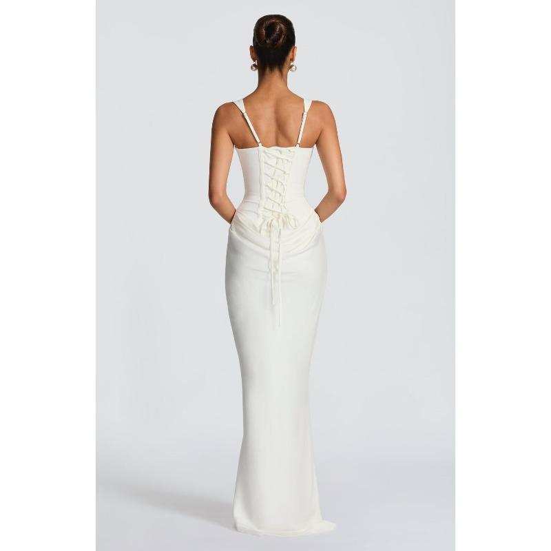 Nowość Wiosenna Jednolity Kolor Seksowna Modna Bez Rękawów Dopasowana Plisowana Kwadratowy Dekolt Sukienka Owijana na Biodra