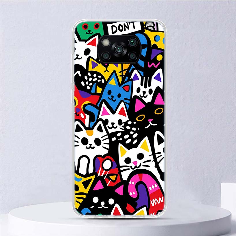 Graffiti Fashion Cool Soft Case For Xiaomi Poco X7 X6 X5 X4 X3 Nfc F7 Ultra F6 F5 Pro Phone Cover F4 Gt F3 M5S M4 M3 M5 M6 Coque