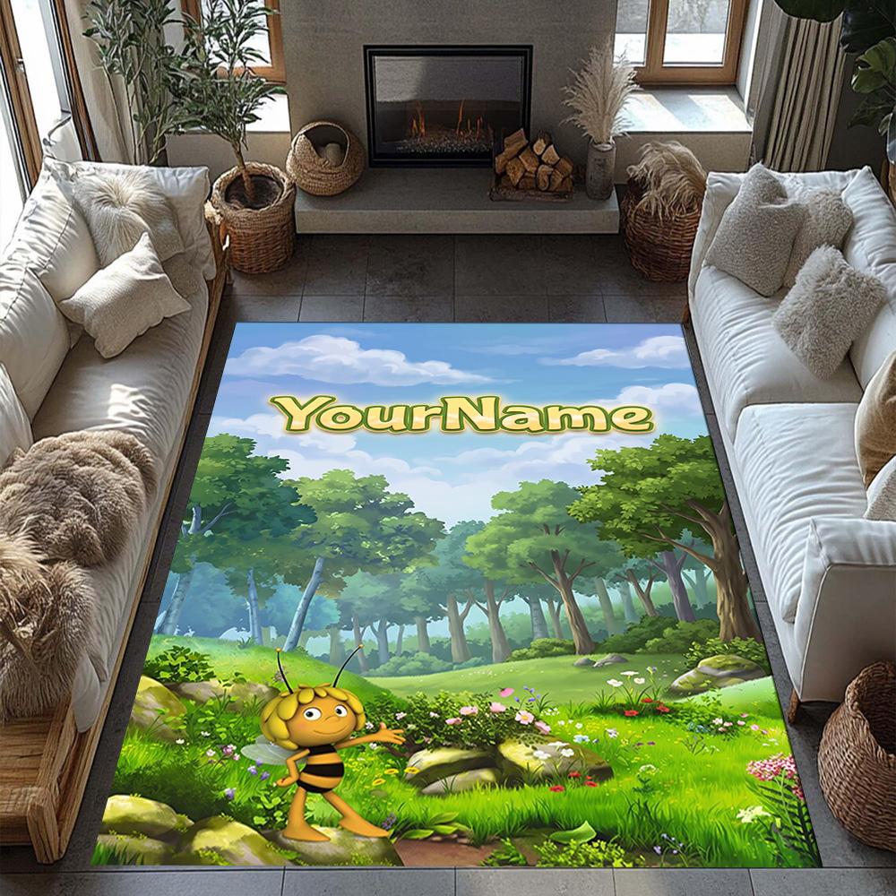Biene Maja Personalized Name Carpet Design for Decorate room Outdoor Dormitory Dining Room Antislip Carpet Decorate Offices Perfect Gift for Women/Men