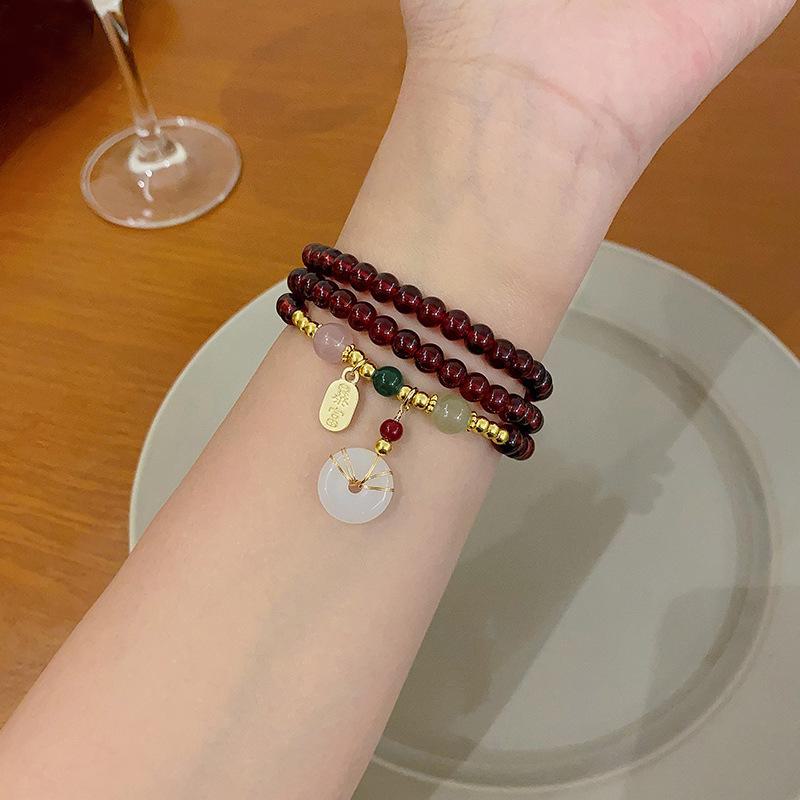 Koreański Zestaw Naszyjnika i Bransoletki z Klamrą Peace dla Kobiet