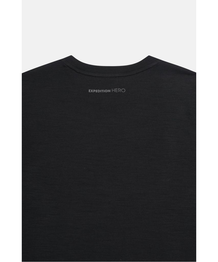 Koolongseupocheu Hero Women'S Merino Wool Short Sleeve Round T-Shirt Jktcx26056Blk