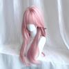 Parrucca Cosplay Lolita Lunga Dritta Rosa Connie con Frangia per Donna