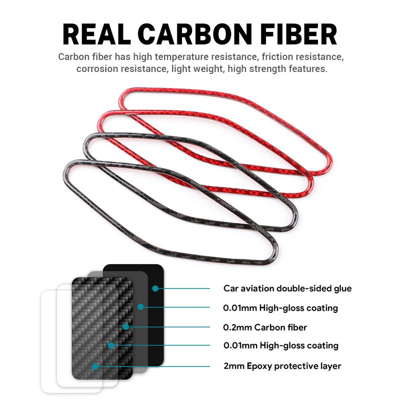 Real Soft Carbon Fiber Sticker For Ford Mustang GT Dark Horse EcoBoost 2024 2025 2026 LHD RHD Car A-Pillar Speaker Panel Trim