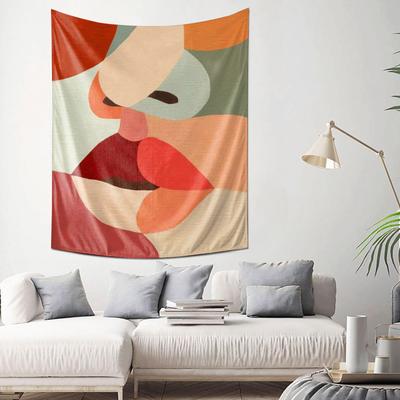 Modern Abstract Color Tapestry  Minimalist Fabric Wall Art for Home Decor