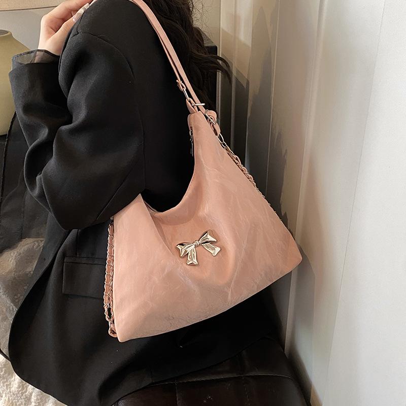 Casual Soft Face Large Capacity Women's Backpack New Style Backpack Fashionable Embroidered Butterfly Simple Single-shoulder Tote Bag
