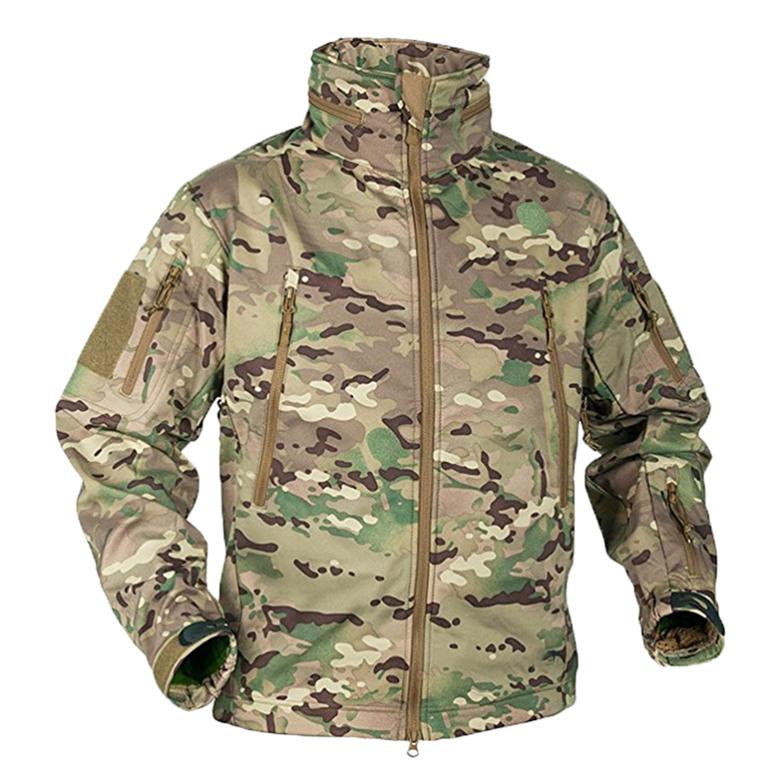 Winter Military Fleece Jacket Men Tactical Waterproof Army Camo