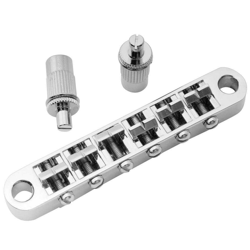Musiclily Pro 10.4mm Wide-Style Tune-O-Matic Bridge for Epiphone Les Paul SG LP-Type Electric Guitars, Chrome