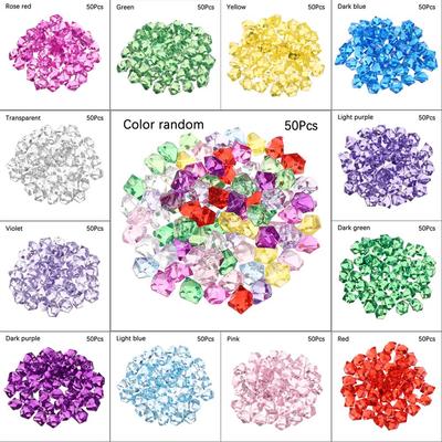 Colorful Fish Tank Decor Aquarium Landscape Artificial Stones Vase Filler Crystal Ice Cubes Pebbles