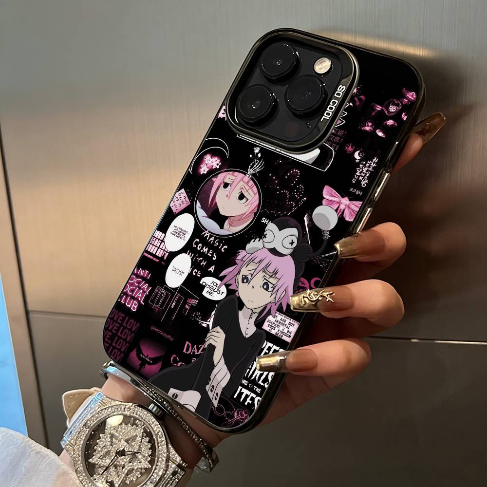 

Anime-S-Soul -E-Eater For iPhone 17 16 15 14 13 12 11 Pro Max XS 17 Air Silicone Colored Silver Bumper Cover iPhone16