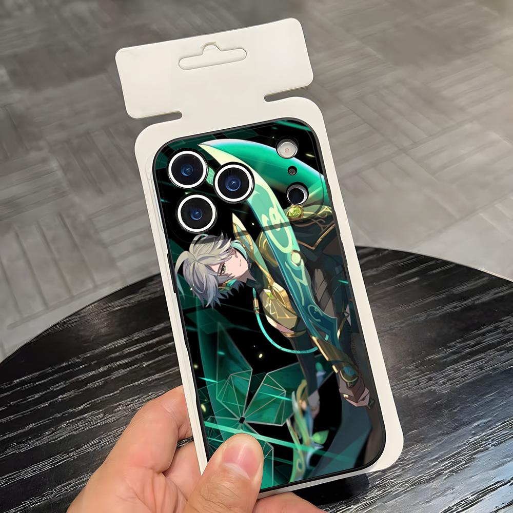 

G-Genshin Alhaitham Phone Case For IPhone 17 Air 16 E Pro Max 15 14 13 Mini 12 Pro 11 Max Plus Black Soft Shell iPhone 11