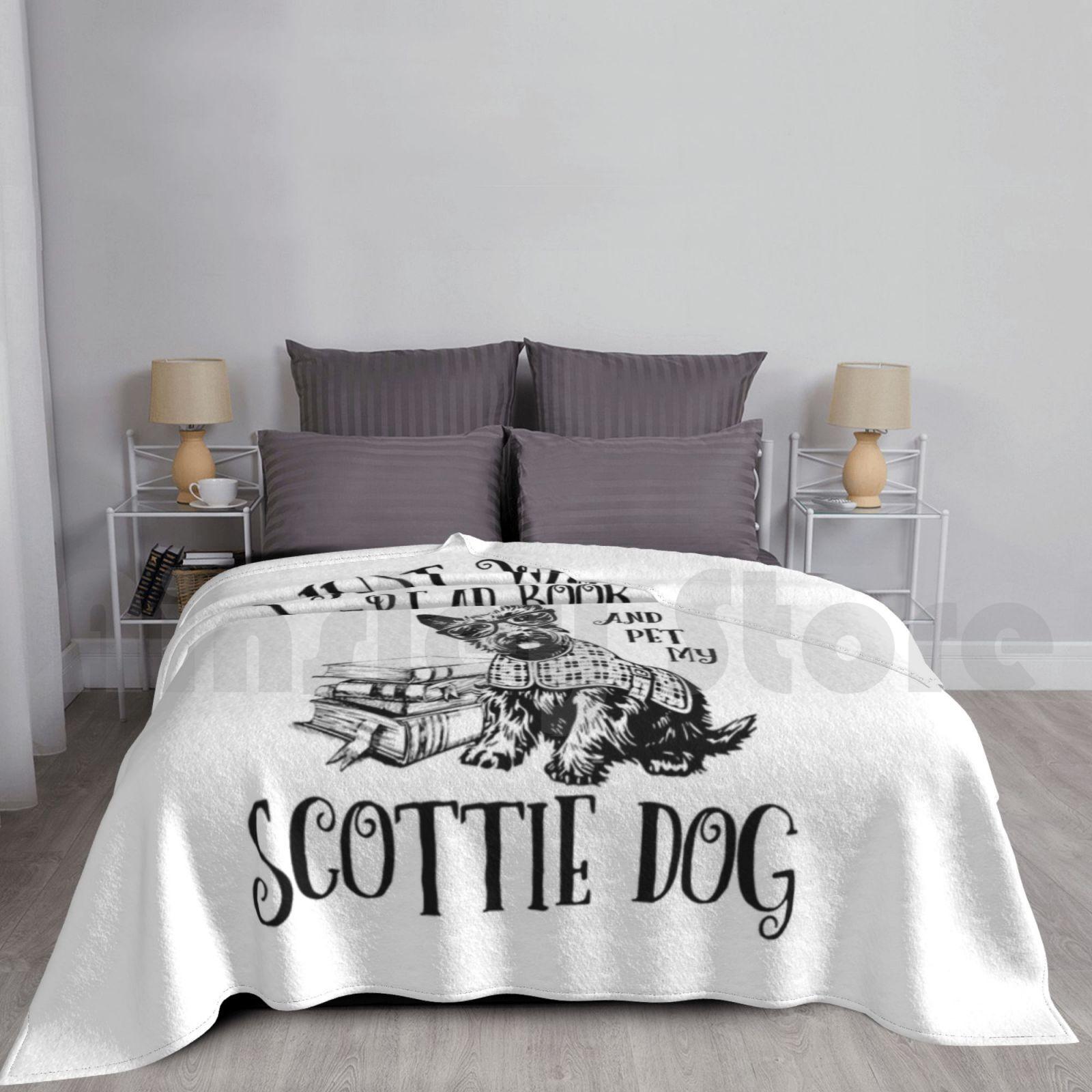 Blanket Scottie Dog-Scottish Terrier 801 Scottie Dog Scottish Terrier Scottie Mom Scottie Size: 75*100cm, Weight: 230 GSM