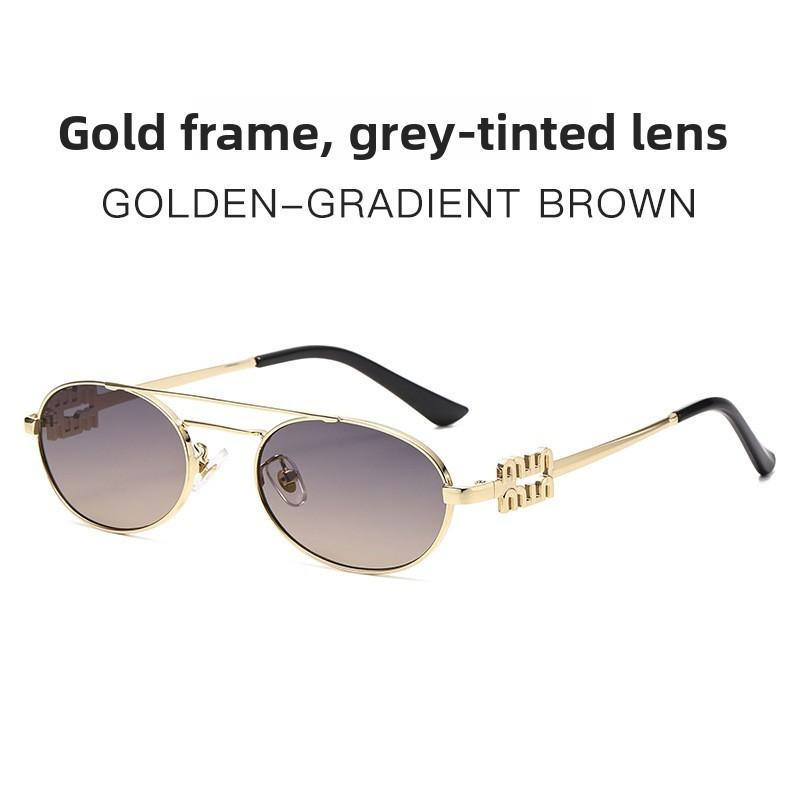 Euro Retro Oval Sunglasses With Uv400 Protection For Fashionable Sunwear And Outdoor Activities