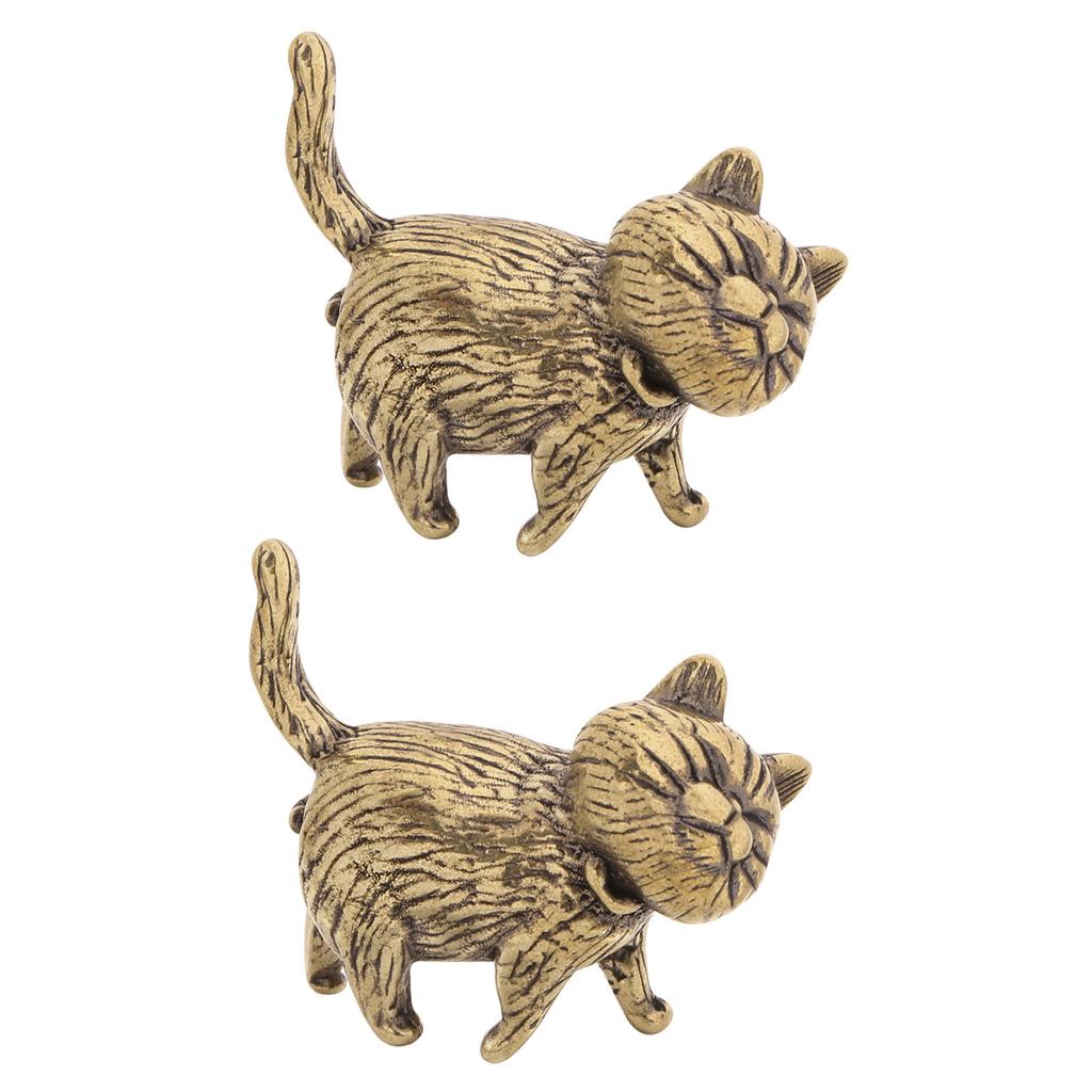 Metal Cats Decors Figurines Animal Statue Cats Decorative Objects for Living Room,Bookshelf,Side Table Decorations