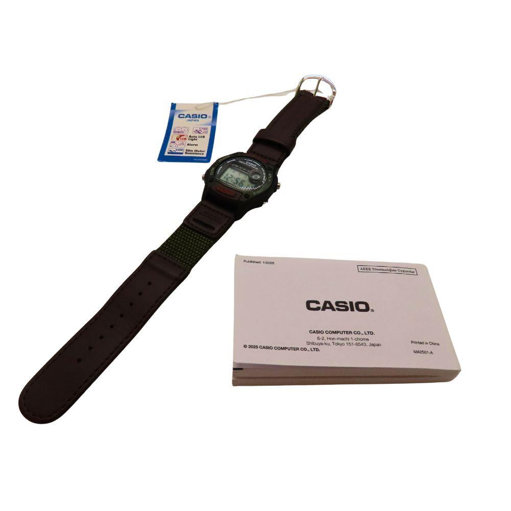 [Used] Casio CASIO STANDARD W-220HF-3AVDF Cheap Casio Chipkashi Quartz Green Battery Operated Overseas Model Good Condition Men s A2601773 [Free gift