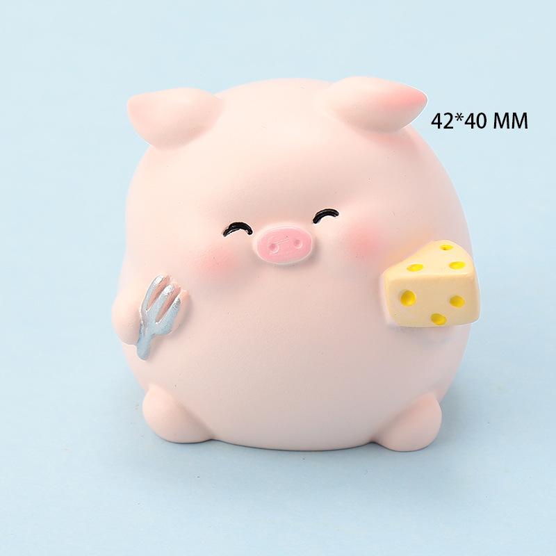 

Cute Pig Mini Cartoon Resin DIY Accessories Micro Landscape Desktop Decoration Fun Animal Home Decor Crafts