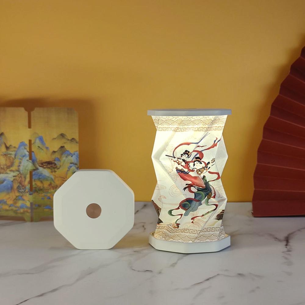 Portable Folding Table Lamp Rechargeable Night Light Foldable Paper Lamp  Bedroom Living Room