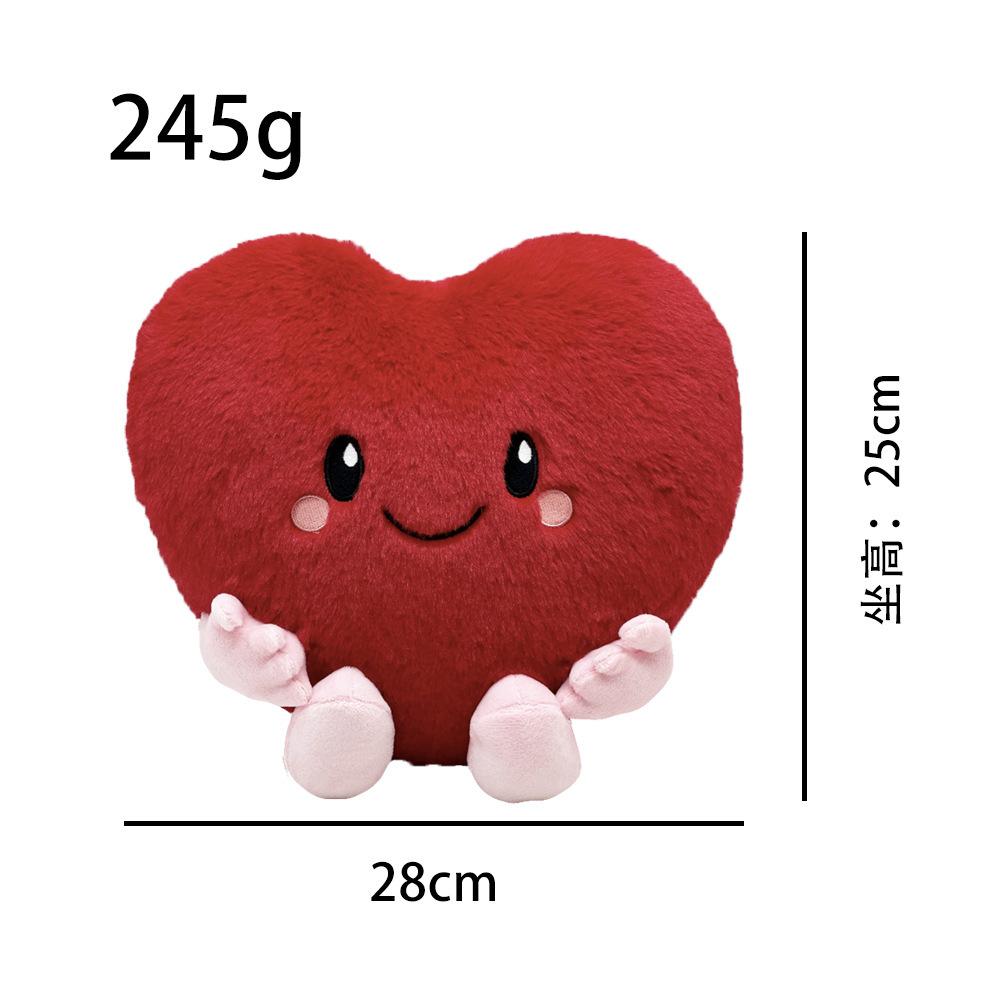 Valentinstag Niedliches Plüschtier mit Herz Kuscheltier Weiches Kissenpuppe Kreatives Geschenk für Freundin Ehefrau