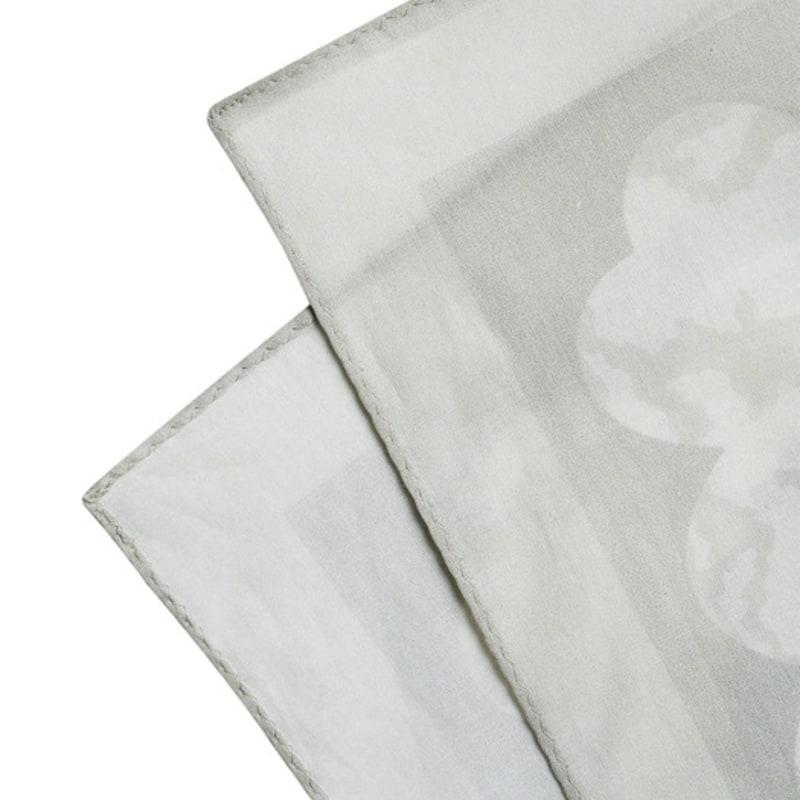 MAYA SAPANA Cotton Mini Scarf (Fog White)