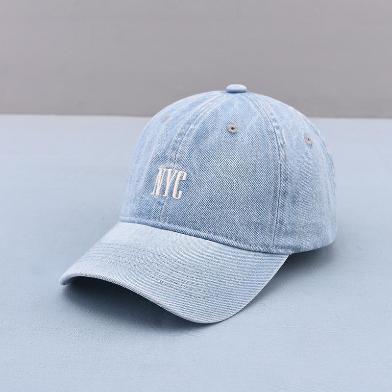 Embroidered Washed Cotton Dad Cap Hat Retro Embroidered Jean Baseball Cap