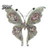Long-lasting Brooch Women Butterfly Shape Dazzling Rhinestone Inlays Suit Lapel