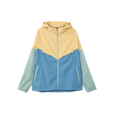 Color Block Casual Jacket With Sun Protection Men Tops Sesame-Brown CZ9071-252